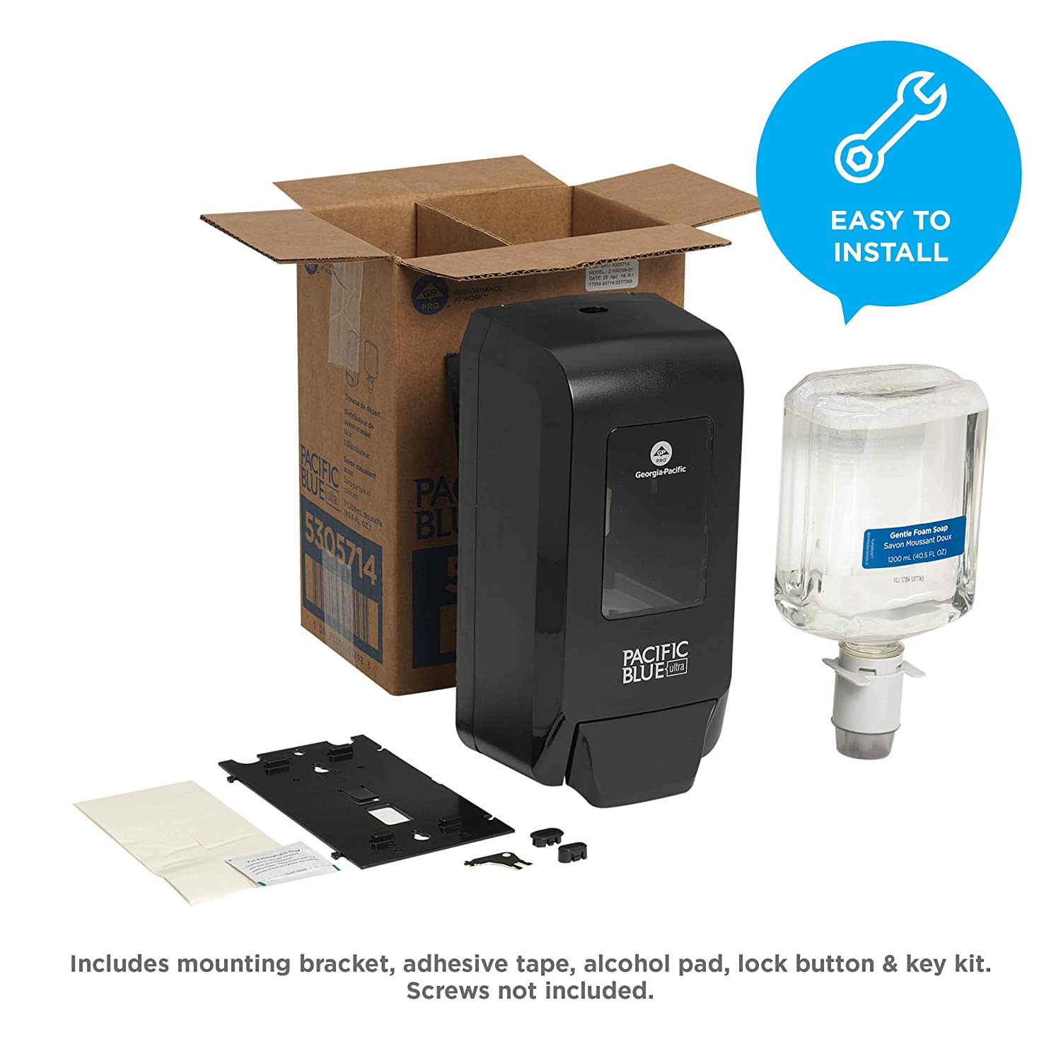 GP PRO Pacific Blue Ultra Manual Soap & store Sanitizer Dispenser Starter Kit 5305714